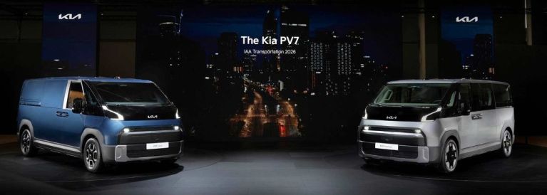 Kia PV7: elektromos kishaszonjármű akár 8 köbméteres raktérrel és 1200 kilogrammos terhelhetőséggel