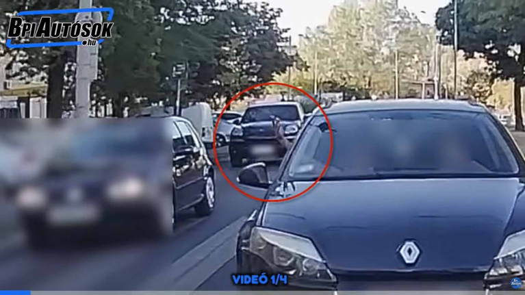 Elborult az agya, még a járdaszigetre is felhajtott a gyalogosok közé