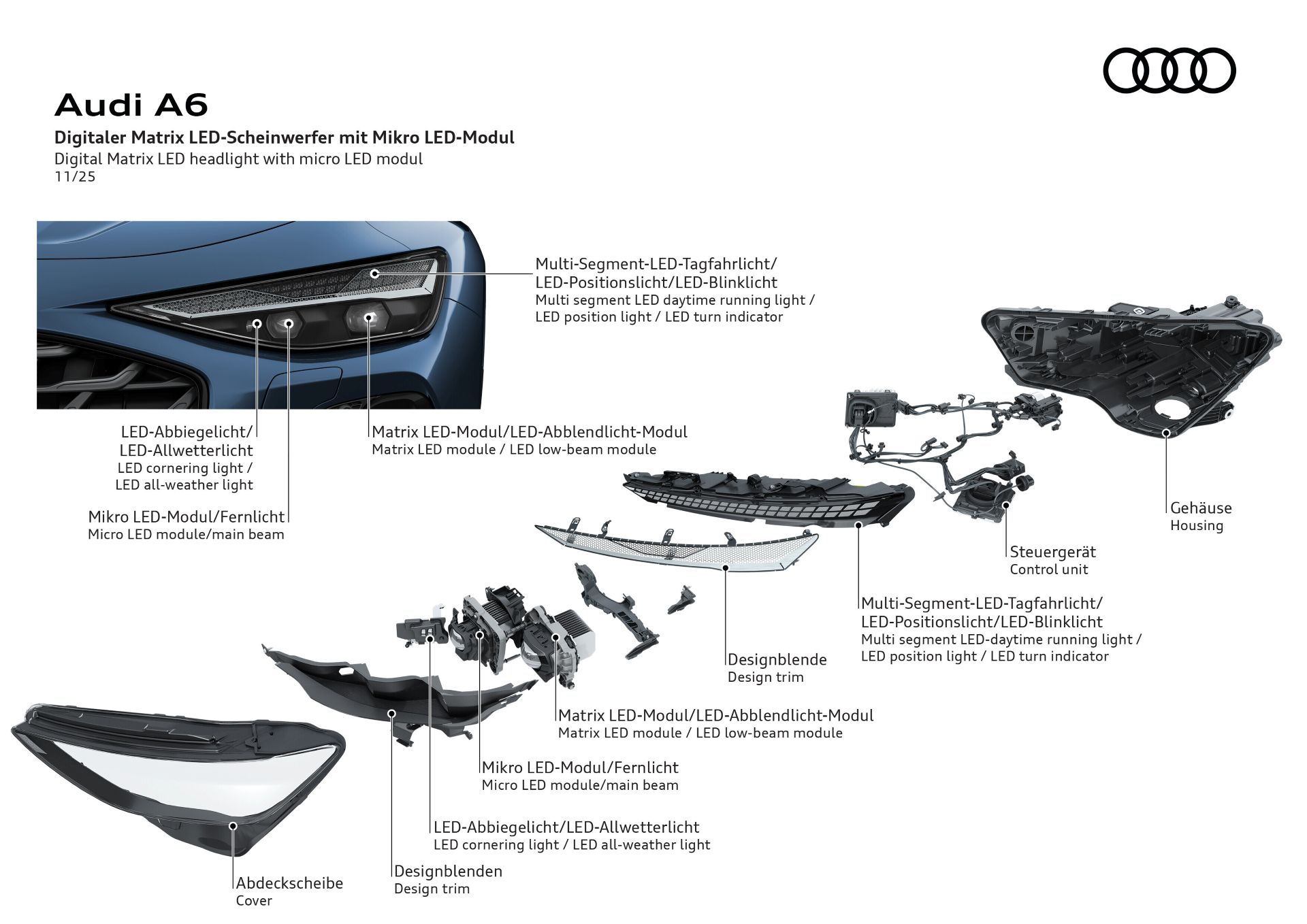 audi a6 digital led matrix 01